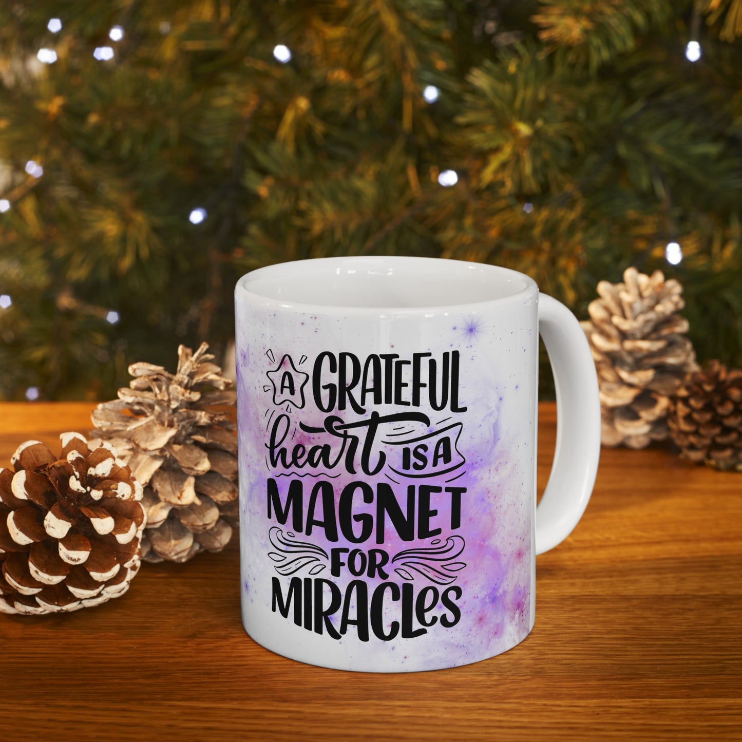 A Grateful Heart Is A Magnet For Miracles Mug || Inner Harmony Ink