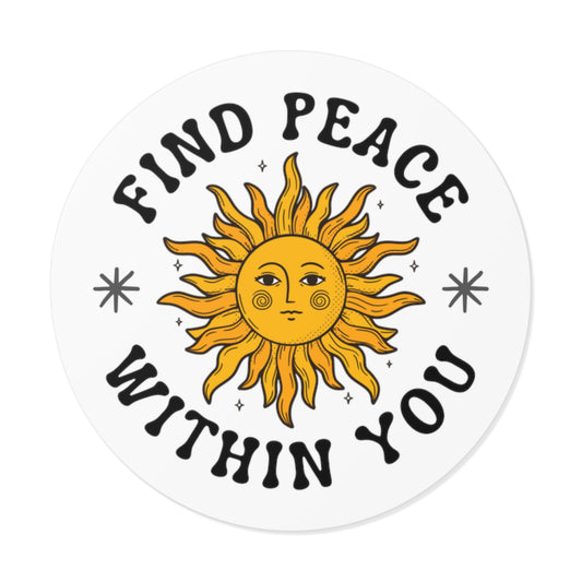 Find Peace Within You Stickers || Inner Harmony Ink