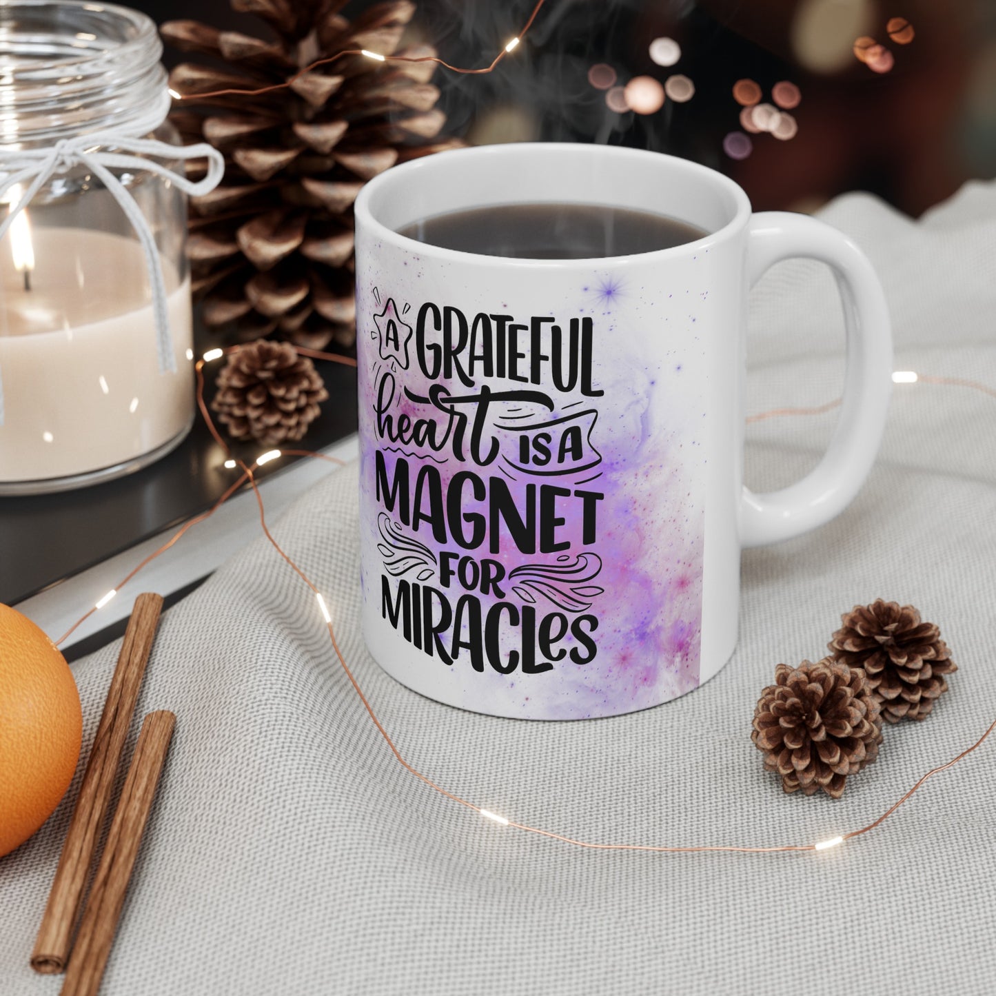 A Grateful Heart Is A Magnet For Miracles Mug || Inner Harmony Ink